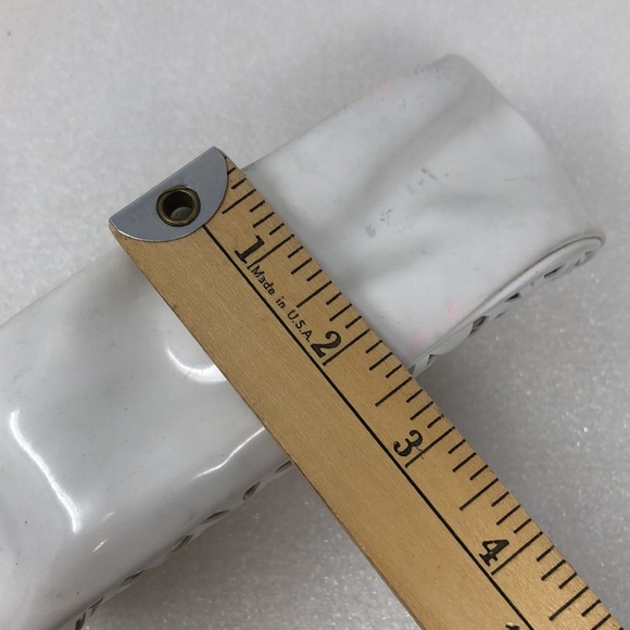 Tory Burch White Laser Cut Make Up Bag - Picture 10 of 12